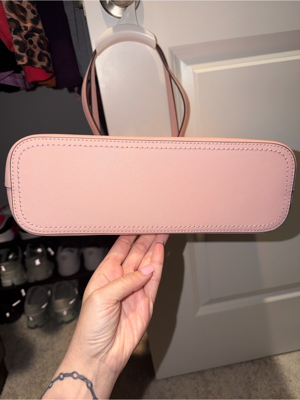 Tory Burch Blush Pink Saffiano Leather Tote - Picture 7 of 10